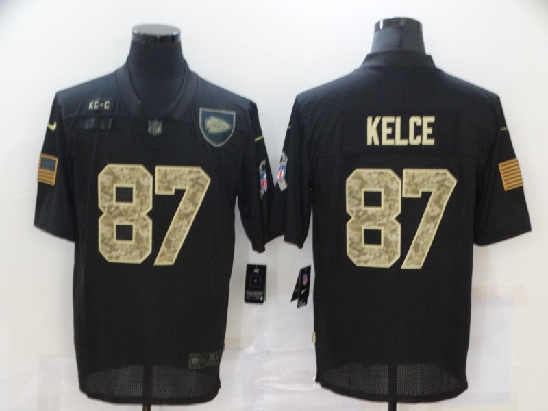 Men's Kansas City Chiefs #87 Travis Kelce Black Jersey